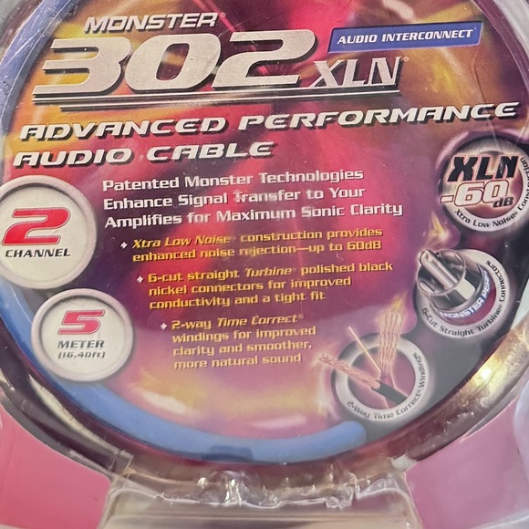 Monster Performance Car 302 XLN Advanced Audio Cable 2M RCA Set – Sealed - Picture 2 of 11